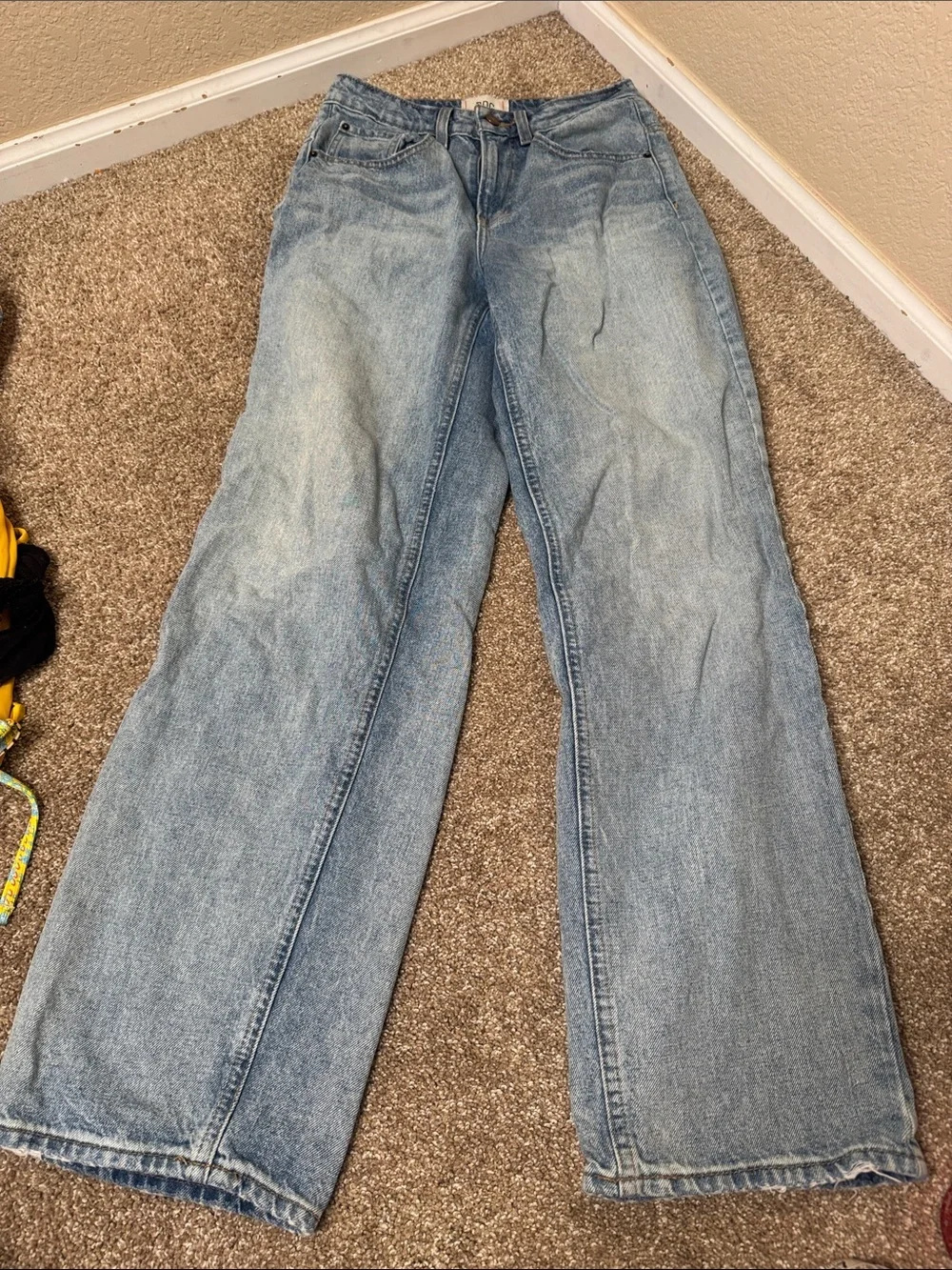 BDG Light Blue Women's Wide Leg Jeans Tapered Baggy SZ 25